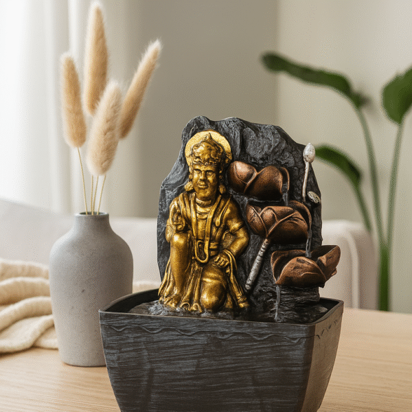 Golden Monk Water Fountain Decor
