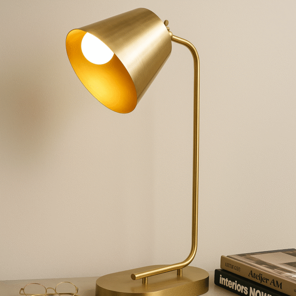 Adjustable Golden Desk Lamp - Minimalistic Design