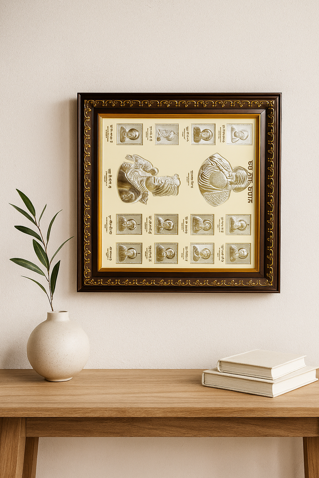 20250904_1501_Framed20Artwork20Display_remix_01k4a0y0syeshtvbbz199gemcg.png Golden Temple Gurus Framed Artwork - Image 1