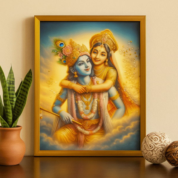 Radha Krishna Framed Wall Painting