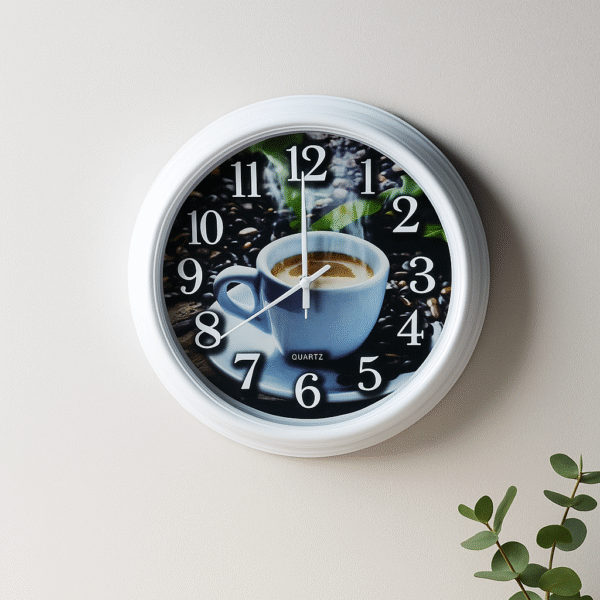 Elegant Coffee Clock Display