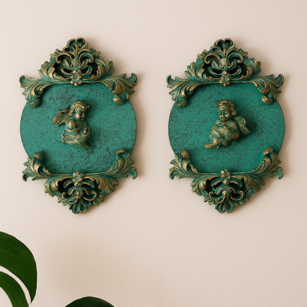Elegant Cherub Plaque Display