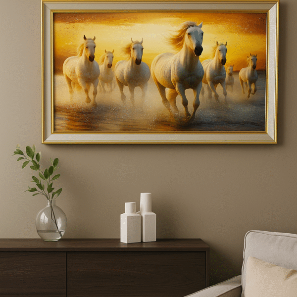 Horses In Minimalist Display