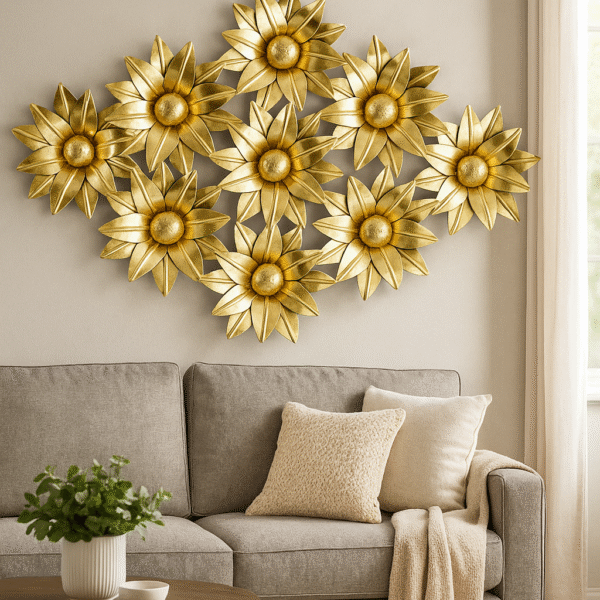 Golden Floral Artpiece