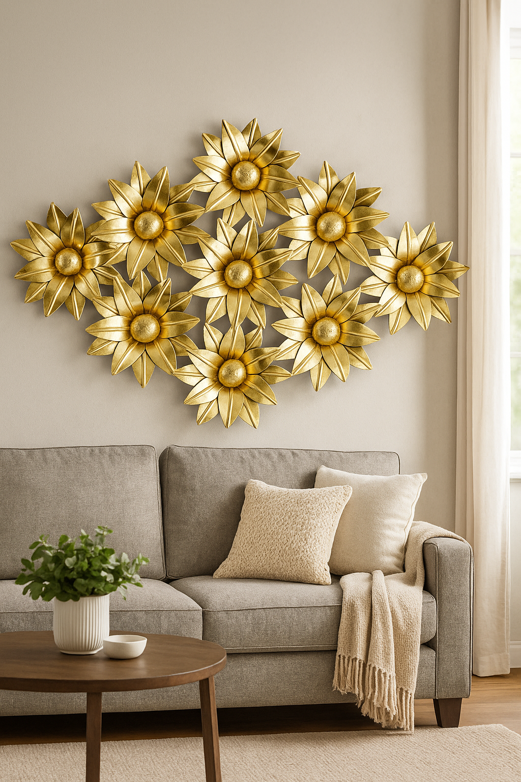 20250906_0155_Golden20Floral20Artpiece_remix_01k4drrq0vevs8h0mtjp0ys4p0.png Golden Floral Artpiece - Image 1