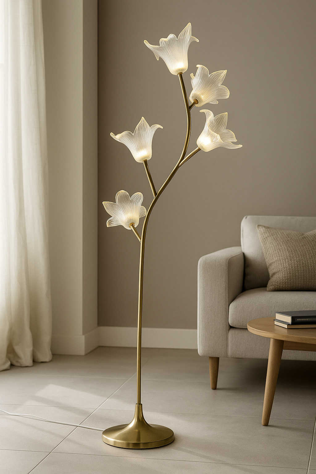 20250906_0208_Modern20Floral20Floor20Lamp_remix_01k4dsfthfek39me5y9dk4f8n7.png Modern Floral Floor Lamp - Image 1