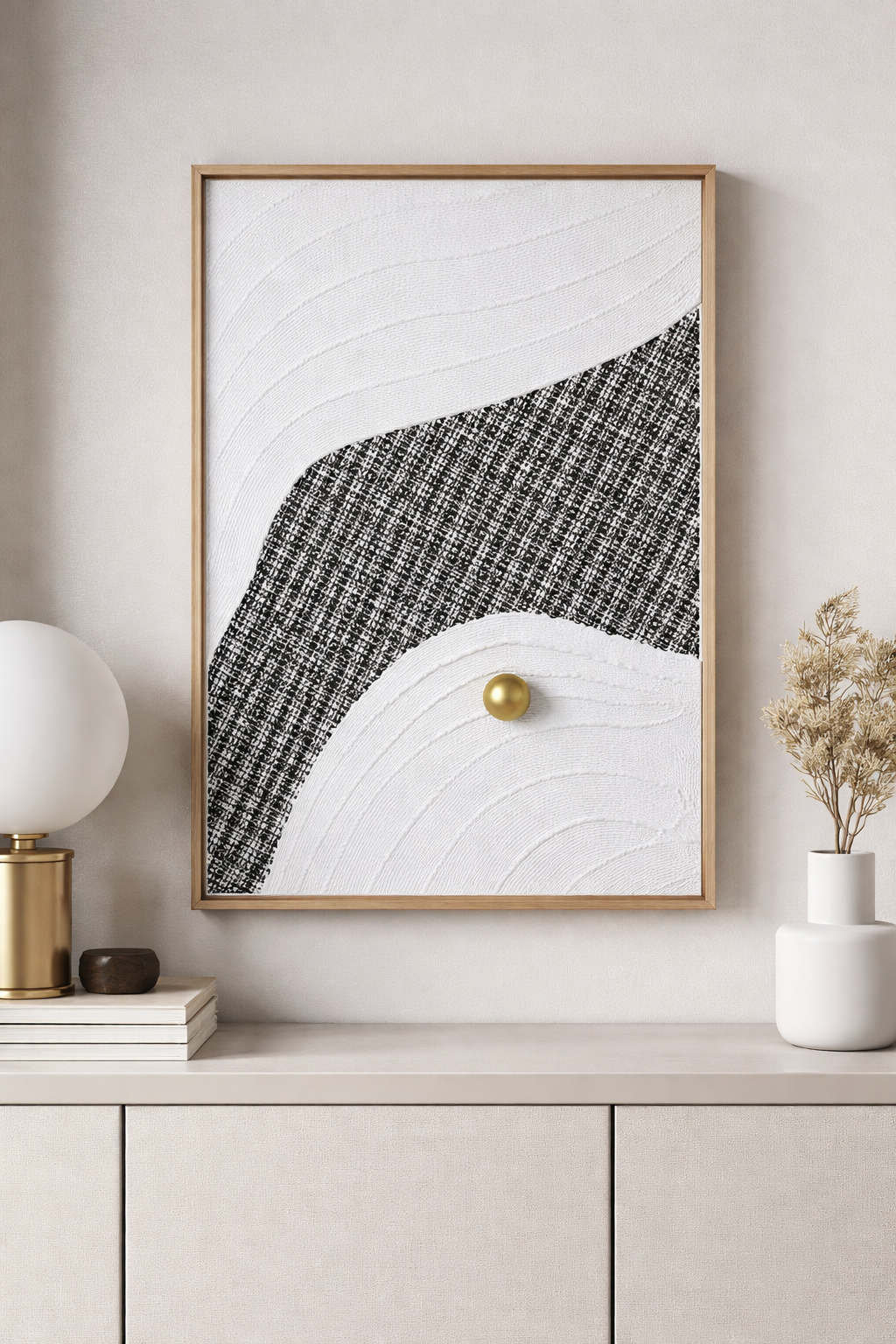 20260301_1522_Image Generation_remix_01kjmd0xkpf6pv6hvss75t4syd Modern Abstract Wall Art Frame - Image 1