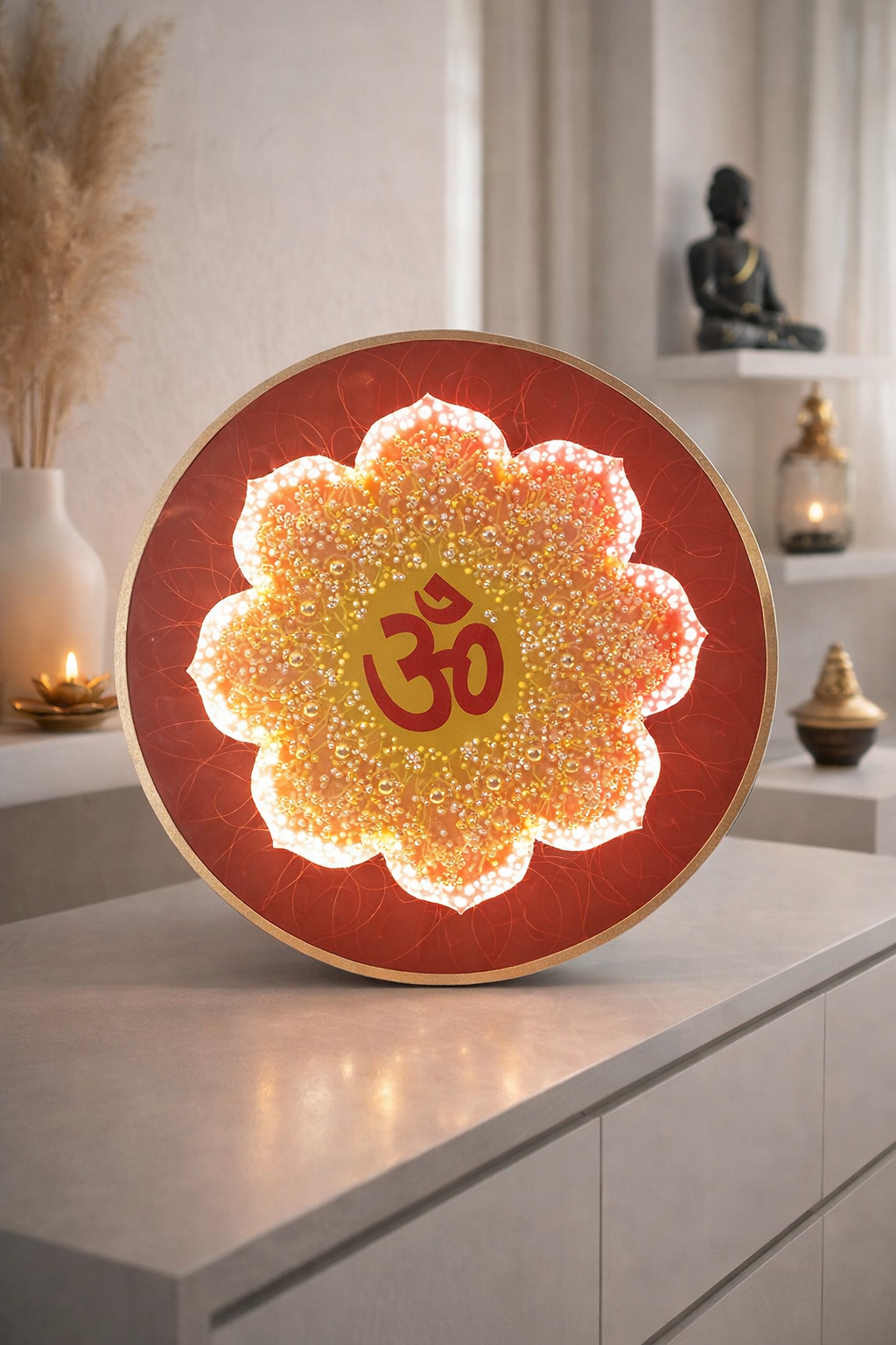 20260301_1527_Image Generation_remix_01kjmd97w8f8t83d65702qh70n Radha Krishna Spiritual Wall Frame - Image 1