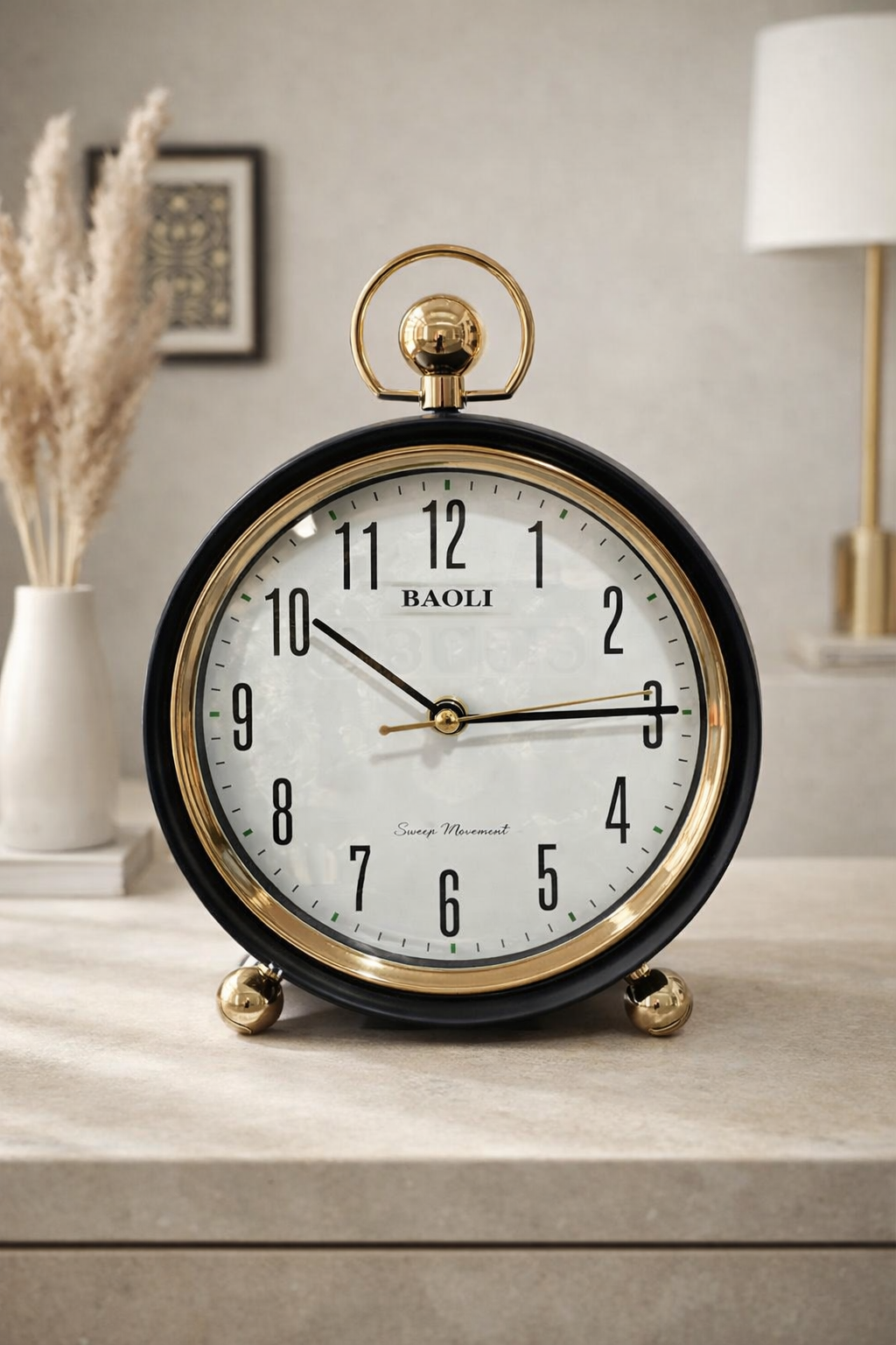 20260301_1529_Image Generation_remix_01kjmdbwfben58q8kf98yzt4j1 Classic Table Alarm Clock - Image 1