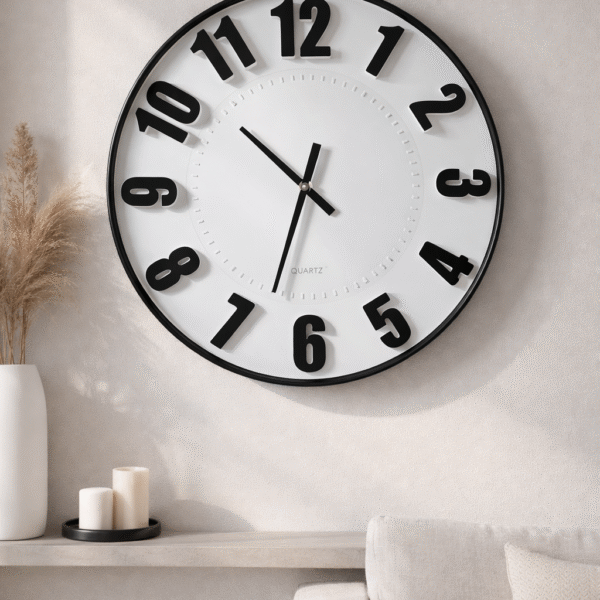 Minimal Black White Modern Wall Clock