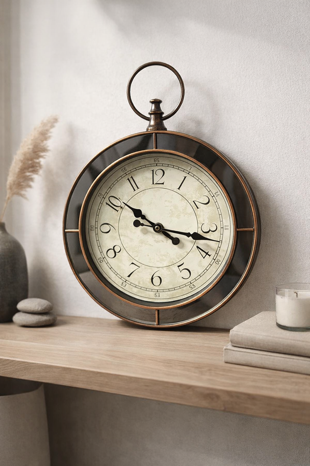 20260301_1529_Vintage Clock Showcase_remix_01kjmdc8ryfq78fw57t9bs0td0 Vintage Pocket Style Table Clock - Image 1