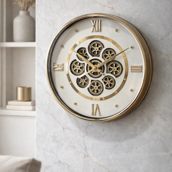Luxury Mechanical Gear Roman Wall Clock